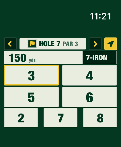 Caddie Tap on Apple Watch